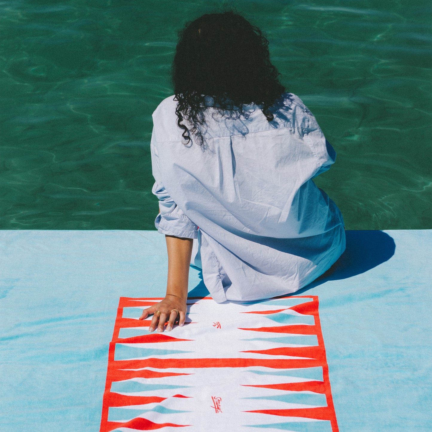 Serviette avec Backgammon
