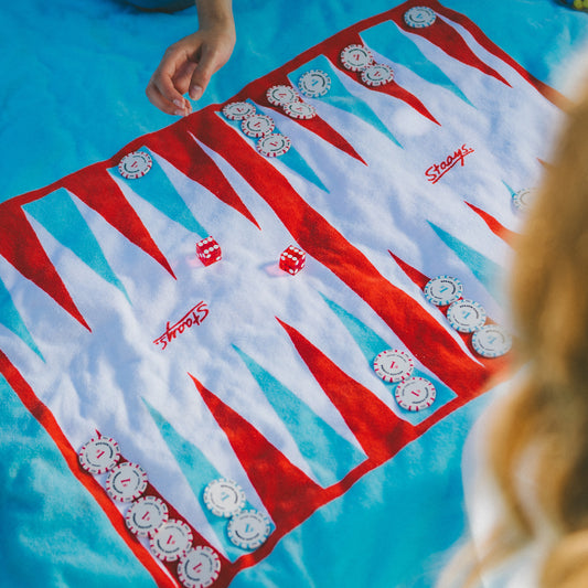 Serviette avec Backgammon